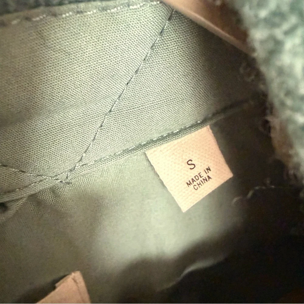 Aritzia Wilfred Ganna Turquoise Shirt Jacket Oversized size small NEW WITH TAGS - Picture 5 of 9